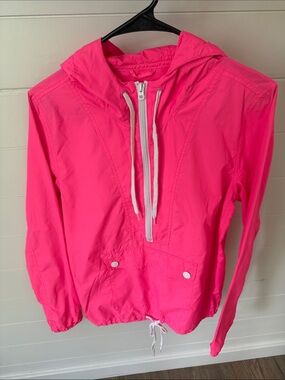 Bright Hot Pink Aeropostale Hooded Pullover Windbreaker
